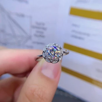 2020 nye knitrende moissanite ring for kvinder smykker engagement ring til bryllup 925 sølv ring i fødselsdags gave