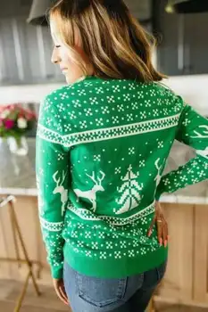 2020 Nye Kvinder Sweater Mode Kvindelige Jumper Jul Sweater Med Lange Ærmer Xmas Hjorte Trykt Pullover, Toppe, Trøjer