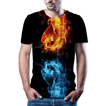 2020 nye mænd er hot brand mænds casual dyr 3D-print T-shirt 3D naturlige sjov t-shirt, mænds tøj, T-shirt sommer Asian størrelse
