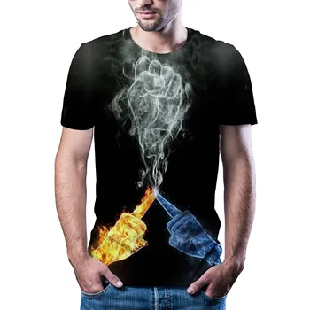 2020 nye mænd er hot brand mænds casual dyr 3D-print T-shirt 3D naturlige sjov t-shirt, mænds tøj, T-shirt sommer Asian størrelse