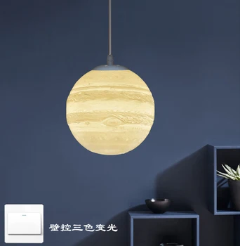 2020 Oprindelige 3D-moon star pendel lamper lyser Merkur Mars Jupiter Jorden, Venus, Solen, Neptun, Saturn Hængende lamper nat lys