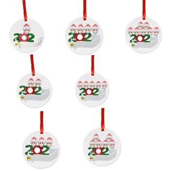 2020 Ornament Personlig Familie med Maske juletræ Hængende Pendel DIY U2JC