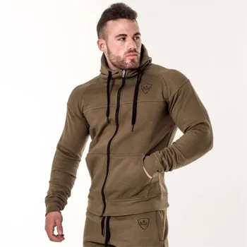 2020 Vinter Nye Mænd Bomuld Hoodie Sweatshirt Mand Mode Sportstøj Mandlige Fitnesscentre Trænings-Og Hættetrøjer Træning Toppe Bjergigning Pels