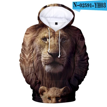 2021 3D The Lion King Hættetrøjer Mænd/Kvinder af Høj Kvalitet Hoodie 3D Printet The Lion King Sweatshirt Børn Street Wear Stil