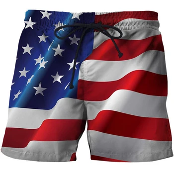 2021 Amerikanske Beach Shorts til Mænd Casual Board Shorts Plage Ferie hurtigtørrende Shorts Badetøj Streetwear Dropship