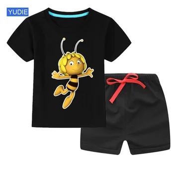 2021 Børn Drenge Sommer Tøj Barn Børn Baby Pige Tøj 2STK Korte Ærmer Farverige Print T-Shirt & Shorts Sæt 2-9 Yeras