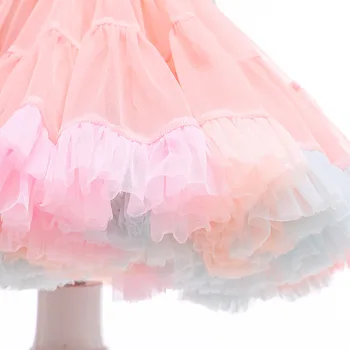 2021 Børn Piger Tutu Skørter Prinsesse Pettiskirt Ballet Dans Fødselsdag Kostume Chlidren Tøj Til 1 -6 År Giver Crown