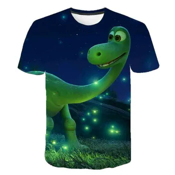 2021 Dinosaur drenge og piger sommeren nye 3DT-shirt , animal print T-shirts, børns sommer tegneserie T-shirts,