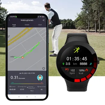 2021 E3 Sport Smart Ur Mænd IP68 Vandtæt Fuld Touch Screen Silikone Rem SmartWatch til Android, IOS Telefon Fitness Tracker