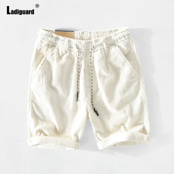 2021 Elegant enkelhed, Fløjlsbukser Shorts Jeans Plus Størrelse 4xl Mænd Mode Lige Casual Trend Alle-match Klassiske Enkle Shorts