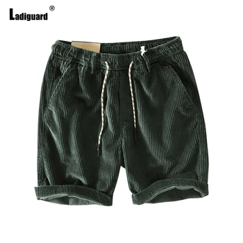 2021 Elegant enkelhed, Fløjlsbukser Shorts Jeans Plus Størrelse 4xl Mænd Mode Lige Casual Trend Alle-match Klassiske Enkle Shorts