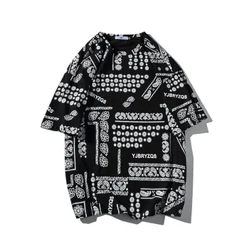2021 Fashion T-Shirt Herre Cotton t-shirt med print Til Mænd Tee Sommeren Japansk Casual T-shirts Streetwear Trænings-og Tees Overdimensioneret
