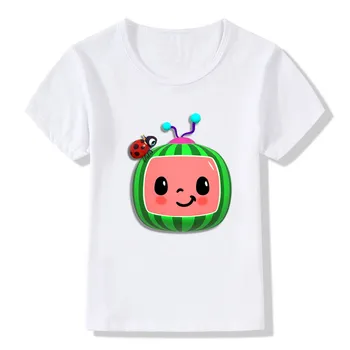 2021 Hot Tegnefilm Cocomelon Vandmelon Robot Print Kids T-shirts med Søde Sjove lille Barn Baby Drenge Piger T shirt Sommer Børn Toppe