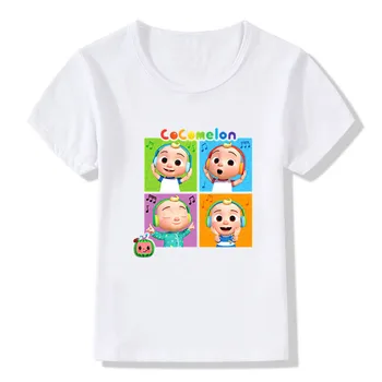 2021 Hot Tegnefilm Cocomelon Vandmelon Robot Print Kids T-shirts med Søde Sjove lille Barn Baby Drenge Piger T shirt Sommer Børn Toppe