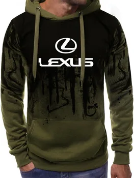 2021 Hættetrøjer Mænd Lexus Bil Logo Print Sweatshirt Foråret Efteråret Gradient Mænd Hoodie harajuku Casual Hoody træningsdragt