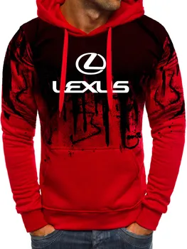 2021 Hættetrøjer Mænd Lexus Bil Logo Print Sweatshirt Foråret Efteråret Gradient Mænd Hoodie harajuku Casual Hoody træningsdragt