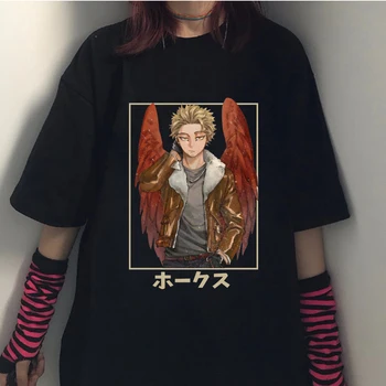 2021 Japansk Anime Min Helt den Akademiske verden Hawks T-Shirt til Mænd, Kvinder Mode, Hip Hop Harajuku Oversize T-shirt Grafiske Tees Toppe