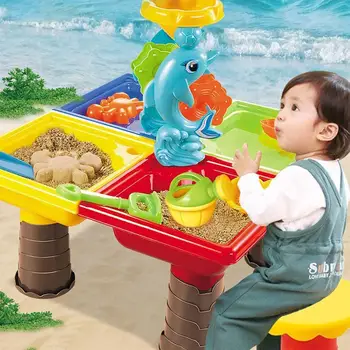 2021 Kreative Baby Sommer, Sand Og Vand Tabel Boksen Barn Børn Børn Offentlig Strand Waterwheel Legetøj Familie, Der Spiller For Forbrugsstoffer