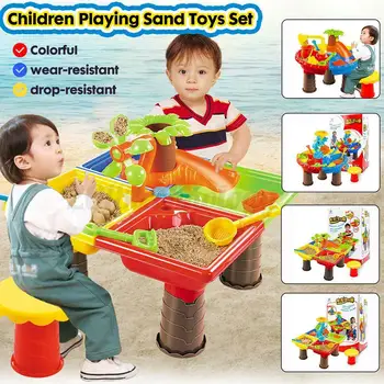 2021 Kreative Baby Sommer, Sand Og Vand Tabel Boksen Barn Børn Børn Offentlig Strand Waterwheel Legetøj Familie, Der Spiller For Forbrugsstoffer