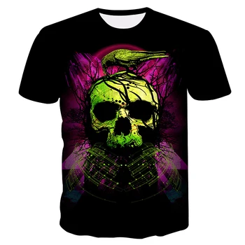 2021 Kreative horror vape kraniet 3d grafik, male t-shirt fashion kvalitet skull serien er trykt boy t-shirt til manden