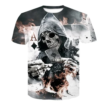 2021 Kreative horror vape kraniet 3d grafik, male t-shirt fashion kvalitet skull serien er trykt boy t-shirt til manden