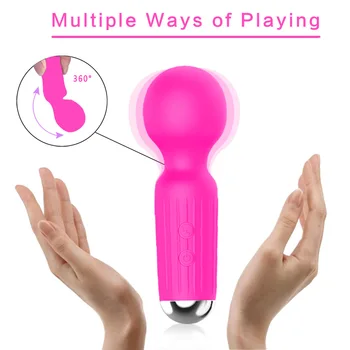 2021 Mini Vibrator AV Magic Wand Kraftfulde 20 Hastigheder af Vibrationer Klitoris Stimulator Massage Sex Legetøj til Voksne Kvinder Masturbator