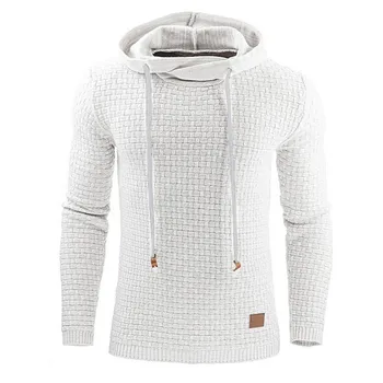 2021 Mænds Sweater Udenrigshandel Europa og Amerika Mænds Jacquard Sweater langærmet Hættetrøje Varm Farve Hætte Sweatshirt Jacke