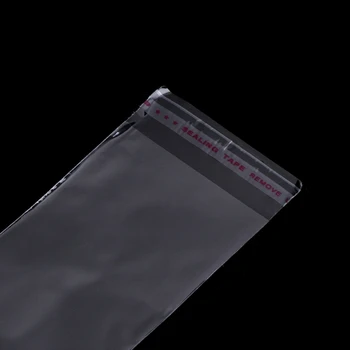 2021 Nye 100Pcs/Set Plast Emballage Taske Gennemsigtig Selvklæbende Smykker Tætning 6x12cm