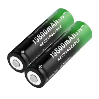 2021 nye 18650 3,7 V 19800mAh Li-Ion batteri genopladeligt lithium-batterier til lommelygten elektronisk legetøj drop skib