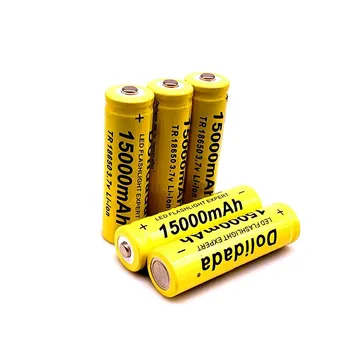 2021 nye 18650 lithium-ion-batteri 15000mah genopladeligt batteri 3,7 V for LED lommelygte eller elektronisk udstyr batteri