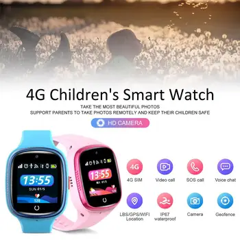 2021 Nye 4G-Kids Smart Ur HD Touch Screen Telefon, IP67 Vandtæt BT Ur til Android Til IOS Drop Shipping Hot