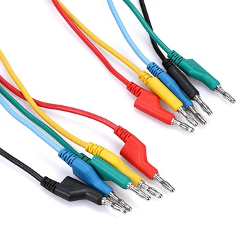 2021 nye 5PCS Banana Plug Test Lead Set Tilbage Probe Kit krokodillenæb Multimeter Wire Kabel Kit for Elektrisk Test værktøj