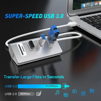 2021 Nye Ankomster USB 3.0 Hub For Tre Til SD/for TF Card Reader 5Gbps Udvidelse Dock