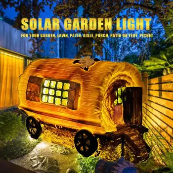 2021 Nye Automatiske Sol Lys Haven Dekoration Lys Træ-Hus Offentlig Græsplæne Ornament Lampe Øko-venlige Udendørs Sol Lamper
