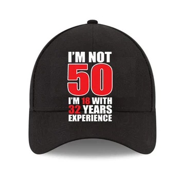 2021 nye baseball cap, trendy hip-hop uniqueim ikke 50 sjove 50 års fødselsdag, gave trykt