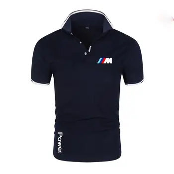 2021 Nye BMW M Sommeren Casual Polo Shirt til Mænd Kort Ærme Revers Slim Polo Shirt Casual Business Polo Shirt Mænd er Store Størrelse