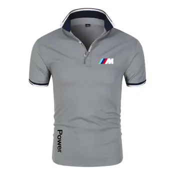 2021 Nye BMW M Sommeren Casual Polo Shirt til Mænd Kort Ærme Revers Slim Polo Shirt Casual Business Polo Shirt Mænd er Store Størrelse