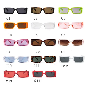 2021 Nye Brand Design Black Solbriller Kvinder Rektangel Lille Ramme Sol Briller Klassiske Smalle Kvindelige Rejse Shades Brillerne UV400