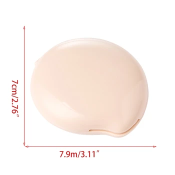 2021 Nye Bærbare Mini Folde Runde Makeup Spejl med Airbag Massage Kam Hår Børste