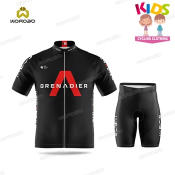 2021 Nye Børn, Cykling kortærmet Trøje Sæt Børnetøj INEOS GRENADIER Dreng Sommer Cykel Uniform Ride Sweatshirt Kit