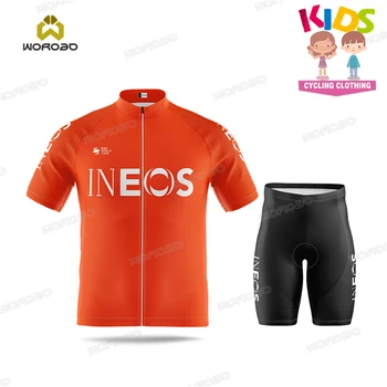 2021 Nye Børn, Cykling kortærmet Trøje Sæt Børnetøj INEOS GRENADIER Dreng Sommer Cykel Uniform Ride Sweatshirt Kit