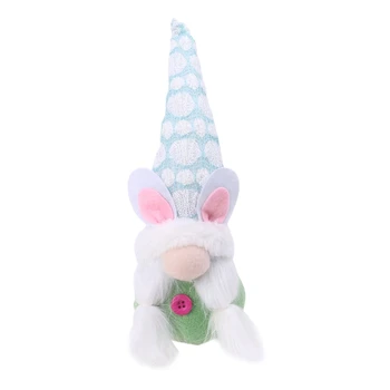 2021 Nye Easter Bunny Gnome Håndlavet Kanin Bløde Dukke Ornamenter Foråret Kids Påske Gaver