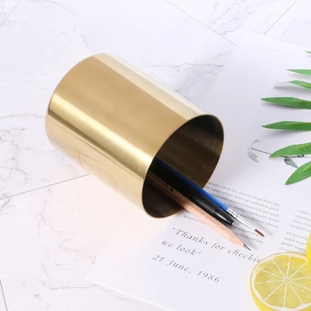 2021 Nye Gyldne Pen, Pencil Pot Holder Container Arrangør Hjem Bruser Papirvarer Indretning