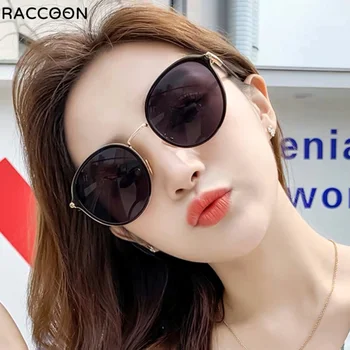 2021 Nye Luksus Runde Kvinder Mærke Solbriller, Polariserede Design Metal Ramme Damer Solen Oculos Briller Pink Spejl Glas Dolce