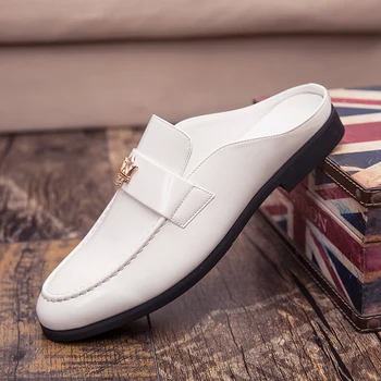 2021 nye mænds mode casual sko bryllupsfest loafers høj kvalitet udendørs muldyr, non-slip lav-top sko