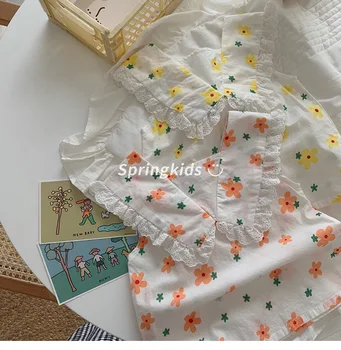 2021 Nye Nyfødte Baby Pige Langærmede Tees Blomster Baby Jumpsuit Tøj Prinsesse Lille Dreng, Pige Tøj