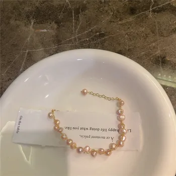 2021 Nye Pink Perler Naturlige Perle Armbånd Til Kvinder, Ferskvands Perler, Perle Armbånd Kvindelige Bryllup Fine smykker