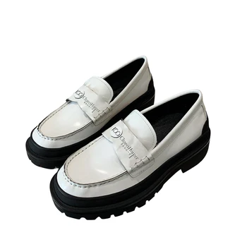2021 Nye sort lille læder sko til kvinder, midt på hælen for arbejde arbejde, sko, tyk hæl for høj hæl for enkelt sko, Professionalisme