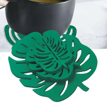 2021 Nye Stil 3stk Kaktus Monstera Form Coaster Tabel Pad varmeisolering Pot Mat Dækkeserviet, Non-slip Coastere Hjem Tabel Indretning