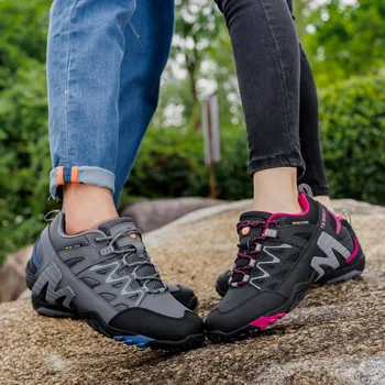 2021 nye vandtæt læder udendørs vandreture sko til mænd og kvinder, par vandre sko, sports sko slid-resistente rejser sko